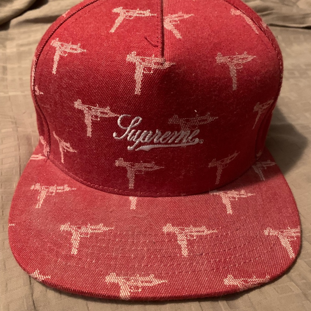 Supreme 5 Panel Hat - Denim Jacquard Uzi 5 Panel NWT